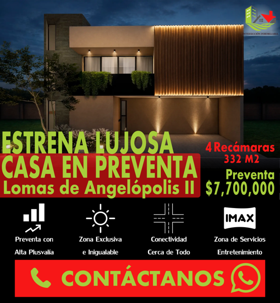 ¡¡ Estrena Lujosa y Exclusiva Casa en Preventa en Lomas de Angelópolis Ii !!