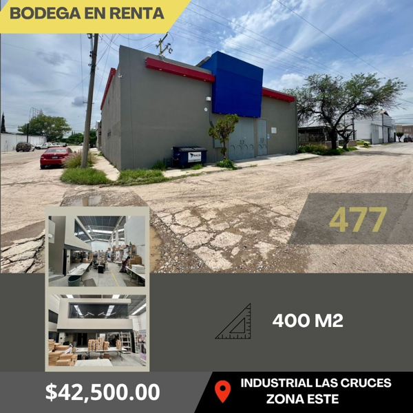 BODEGA EN RENTA EN INDUSTRIAL LAS CRUCES
