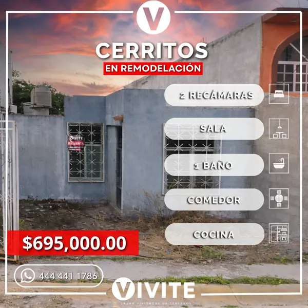Casa en venta en Jardines de La Unidad, Cerritos, San Luis Potosí