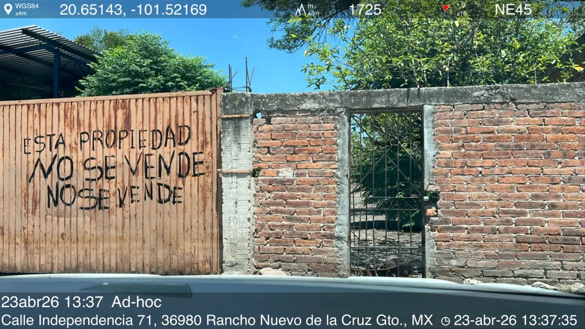 Terreno en venta en Rancho Nuevo de la Cruz, Abasolo
