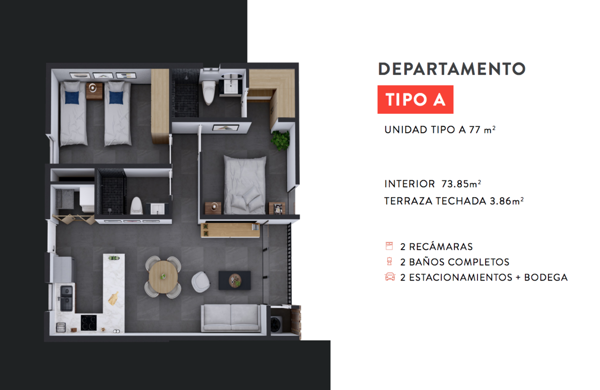 Departamento en venta en Las Cumbres 4 Sector, Monterrey — foto 2 de 5