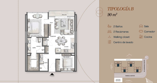 Departamento en venta en Del Valle, San Pedro Garza García — foto 3 de 9