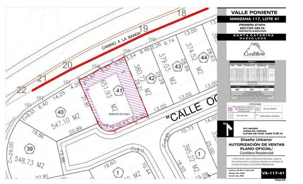 Terreno en venta en Residencial Cordillera, Santa Catarina — foto 2 de 3
