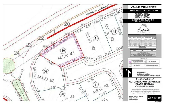 Terreno en venta en Residencial Cordillera, Santa Catarina — foto 3 de 5
