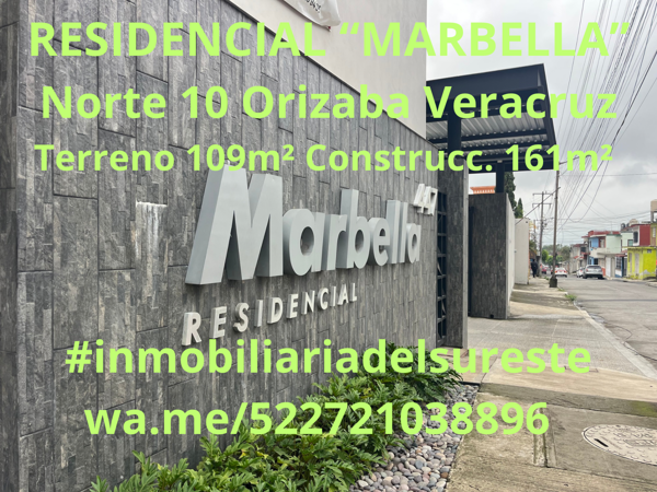 RESIDENCIAL “MARBELLA”
Norte 10 Orizaba Veracruz  (3R2.5B)
