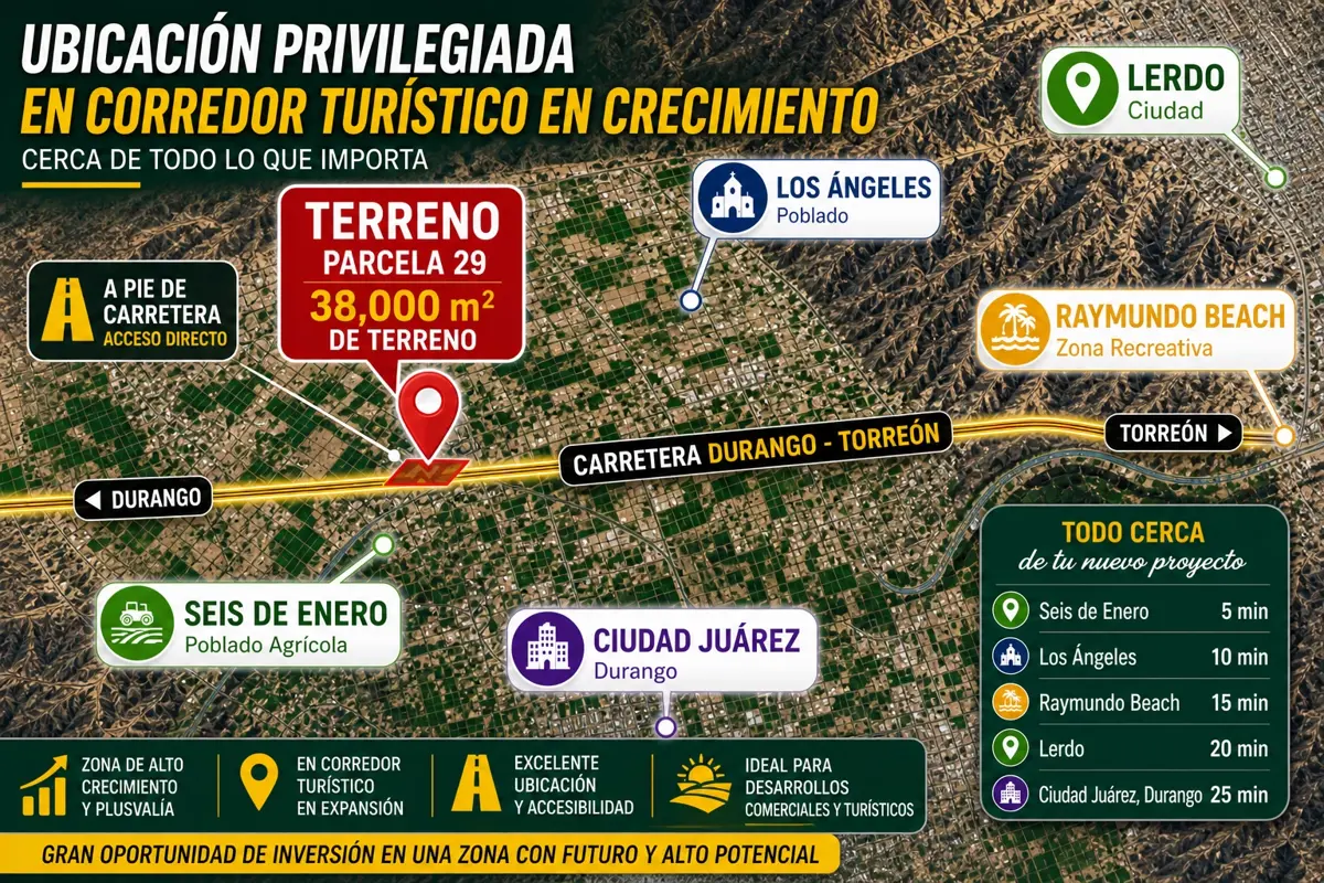 Terreno en venta en Seis de Enero, Lerdo — foto 1 de 7