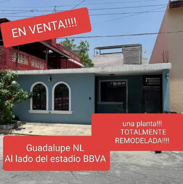 Venta Casa Remodelada 1 Piso Col la Quinta ( Gpe Nl)