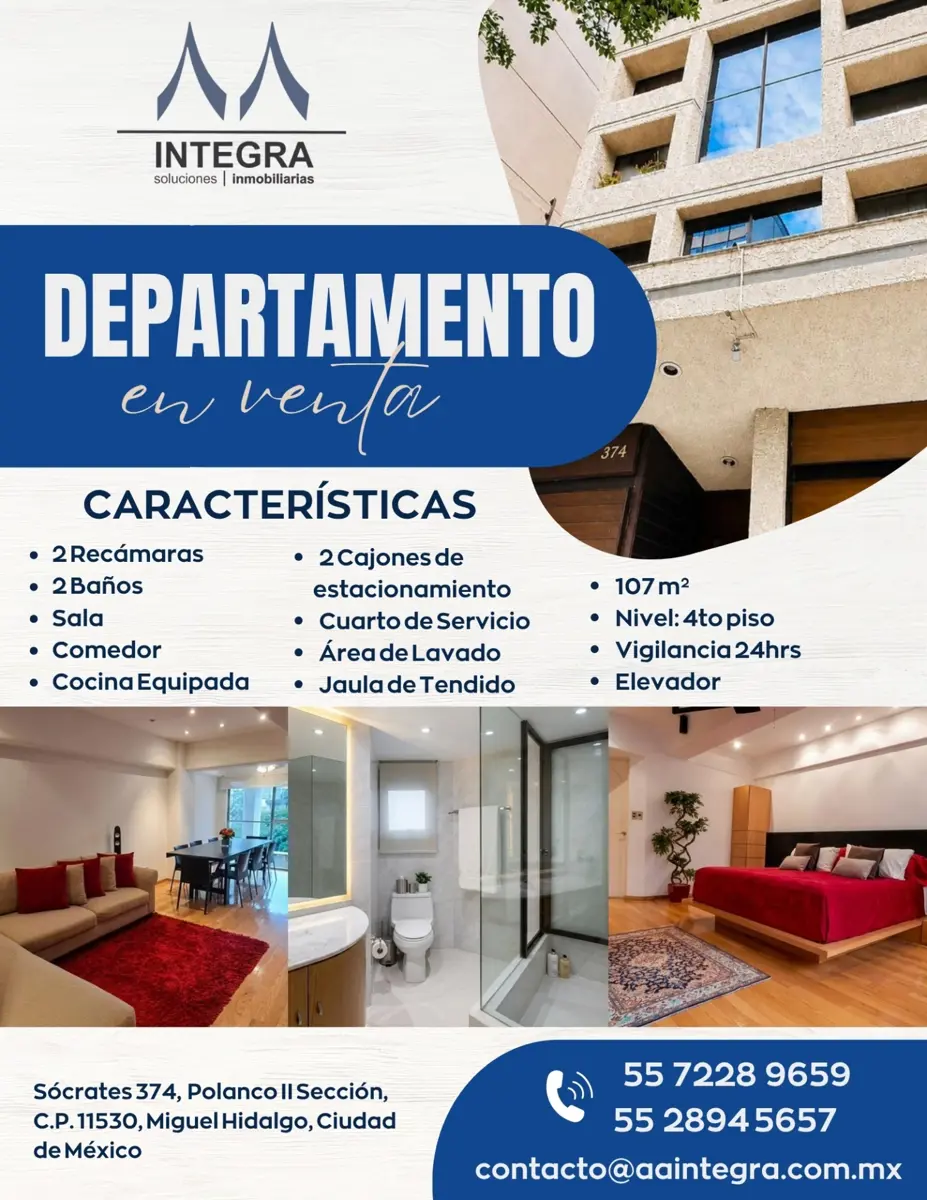 Departamento en venta en Polanco II Sección, Miguel Hidalgo — foto 1 de 22
