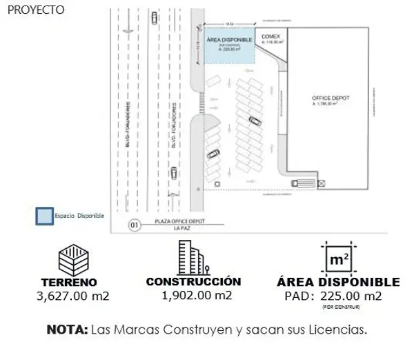 Terreno en renta en 28 de Octubre (Kilómetro 6), La Paz — foto 3 de 3