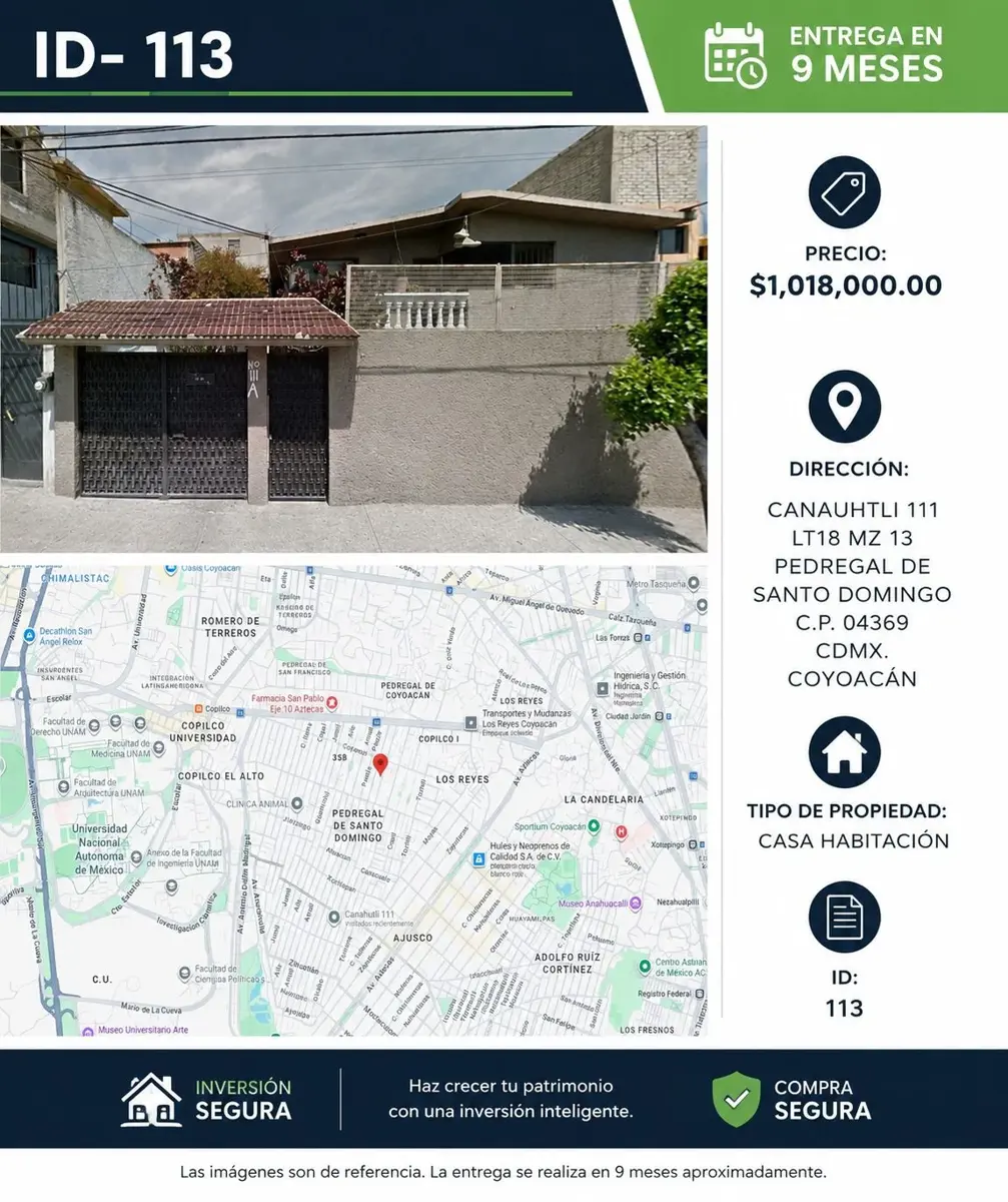 Casa en venta en Pedregal de Santo Domingo, Coyoacán — foto 1 de 3