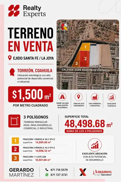 Terreno en venta en Loma Real, Torreón — foto 3 de 4