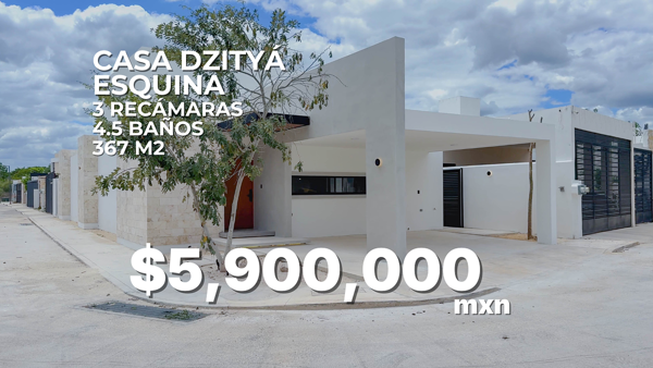 Casa Venta Mérida, Una Planta, Esquina, Equipada, Dzityá.