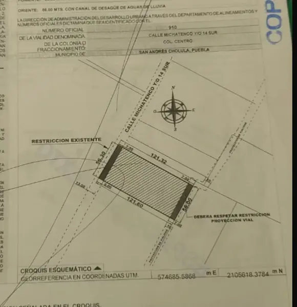 Terreno en venta en San Bernardino Tlaxcalancingo, San Andrés Cholula — foto 3 de 3