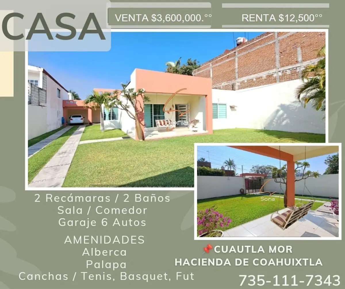 Casa en renta en Cuahuixtla, Ayala — foto 1 de 49