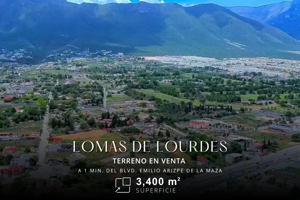Terreno en Venta en Lomas de Lourdes | 3,400 M² | Sur de Saltillo