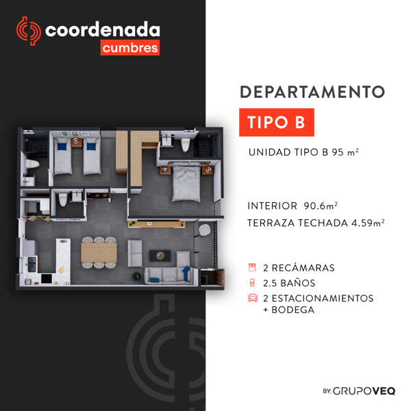 Departamento en venta en Cumbres 4to. Sector, Monterrey — foto 2 de 25