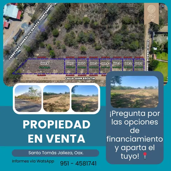 Terreno habitacional en venta en Ocotlán de Morelos, Oaxaca