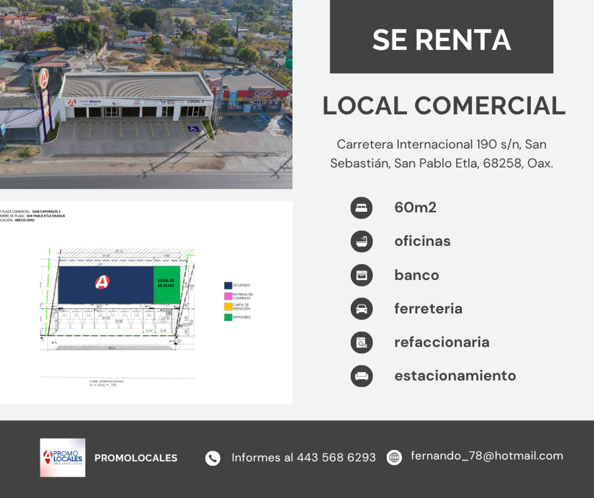 Local en renta en San Sebastián, San Pablo Etla — foto 1 de 4