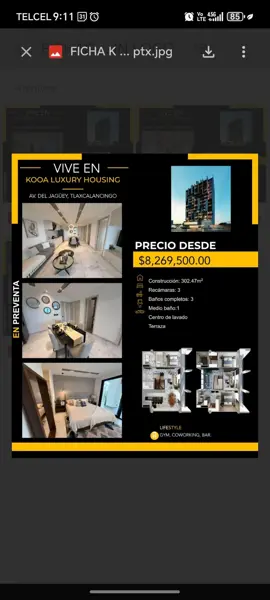 Departamento en venta en San Bernardino Tlaxcalancingo, San Andrés Cholula — foto 3 de 3