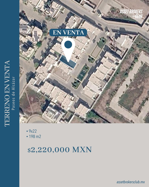 TERRENO EN VENTA PASEOS DE ALCAZAR