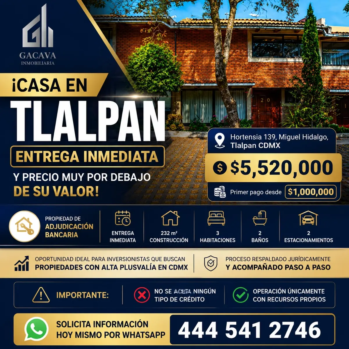 Casa en venta en Miguel Hidalgo, Tlalpan — foto 1 de 12