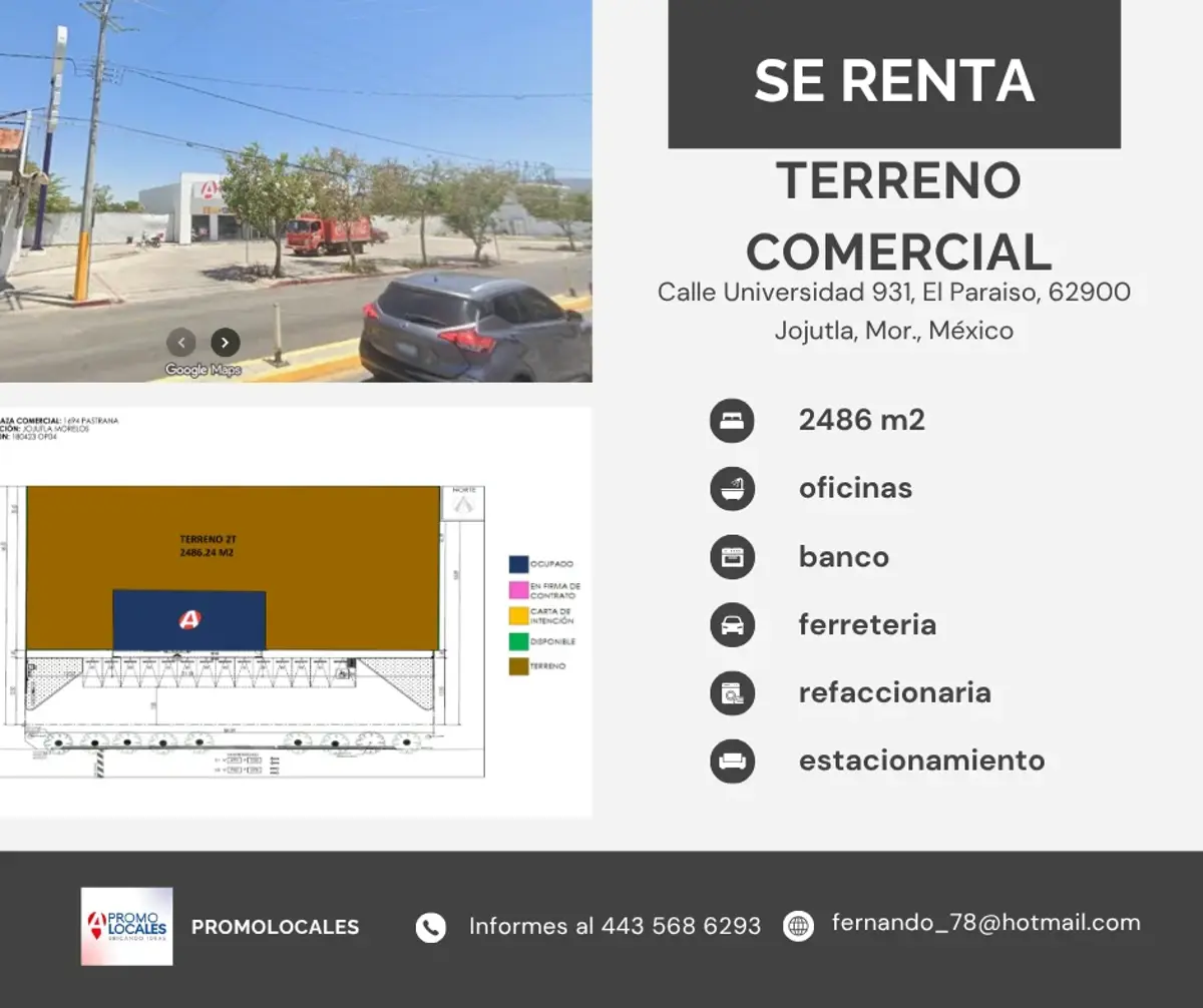 Terreno en renta en El Paraíso, Jojutla — foto 1 de 4