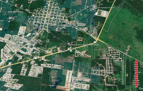 Únicos terrenos urbanizados acceso directo desde Mérida (carr. Conkal - Yaxkukul — foto 1 de 5