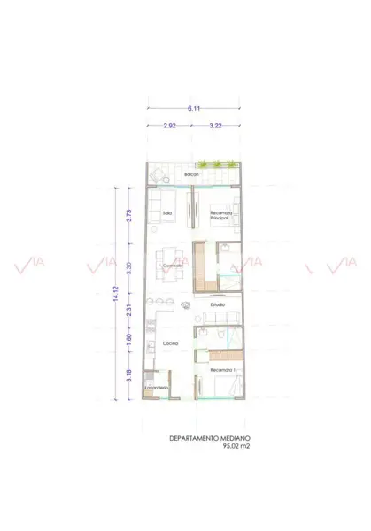 Departamento en venta en Los Rodriguez, Santiago — foto 2 de 9