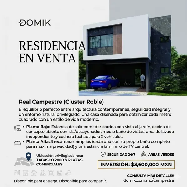 En Venta Casa en Real Campestre  -  $3,600,000 MXN