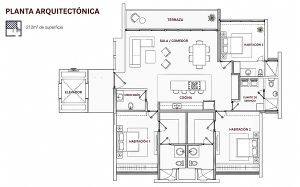 Departamento en venta en Temozon Norte, Mérida — foto 2 de 26