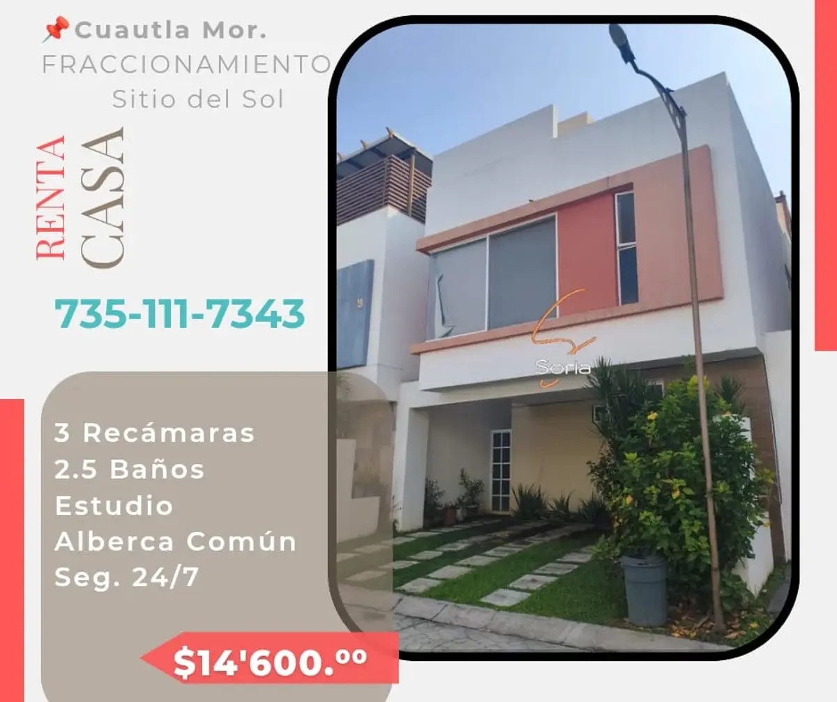 Casa en renta en Sitio del Sol, Cuautla — foto 1 de 19