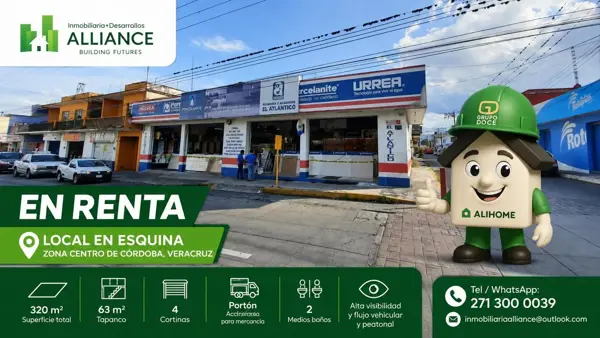 Renta de Local en Esquina en Córdoba Veracruz