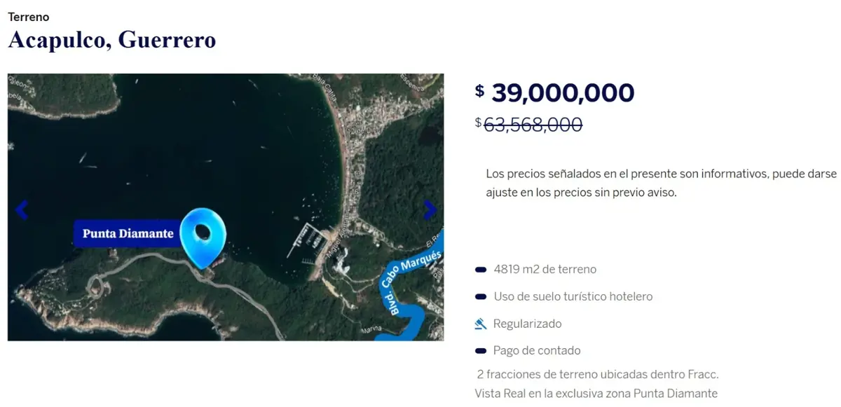 Terreno en venta en Acapulco de Juarez Centro, Acapulco de Juárez