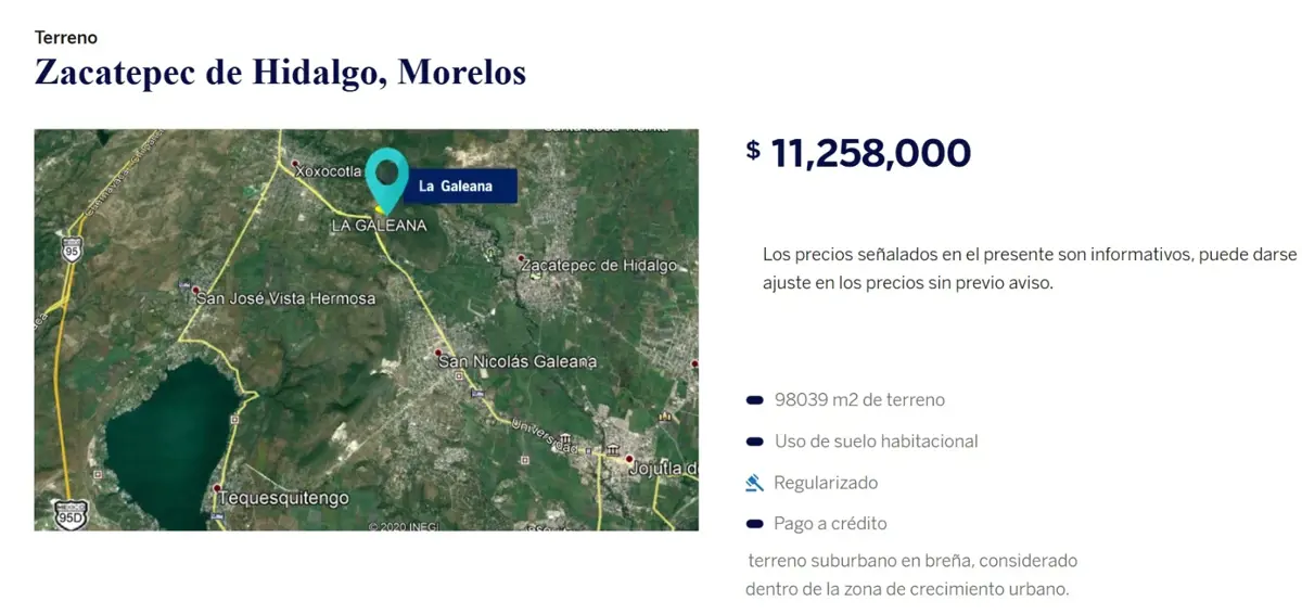 Terreno en venta en Zacatepec de Hidalgo Centro, Zacatepec
