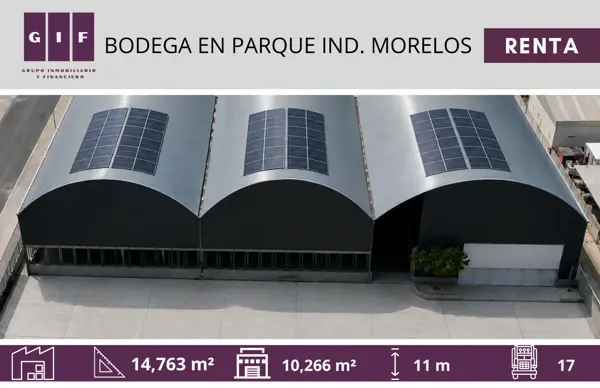 NAVE EN RENTA EN PARQUE INDUSTRIAL MORELOS, TIJUANA