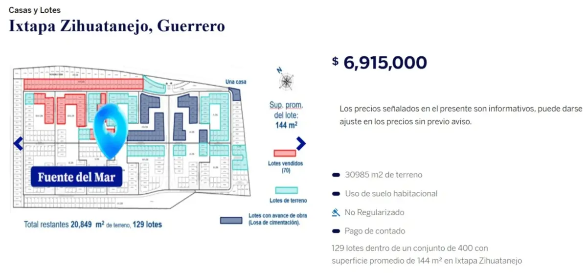 Terreno en venta en Ixtapa, Zihuatanejo de Azueta