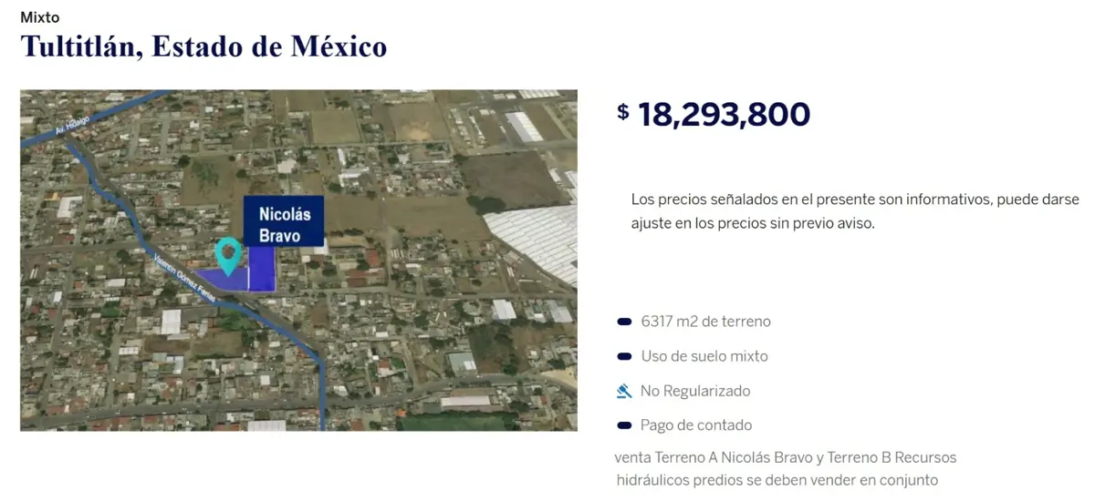 Terreno en venta en Nueva Tultitlan, Tultitlán