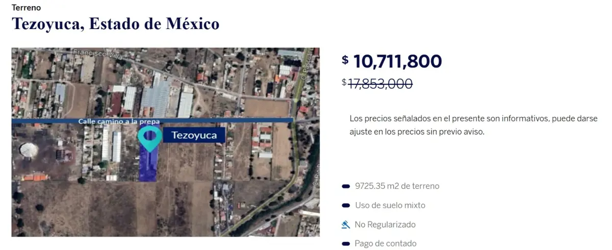 Terreno en venta en Tezoyuca, Tezoyuca