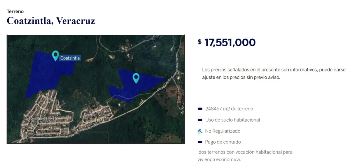 Terreno en venta en Coatzintla Centro, Coatzintla