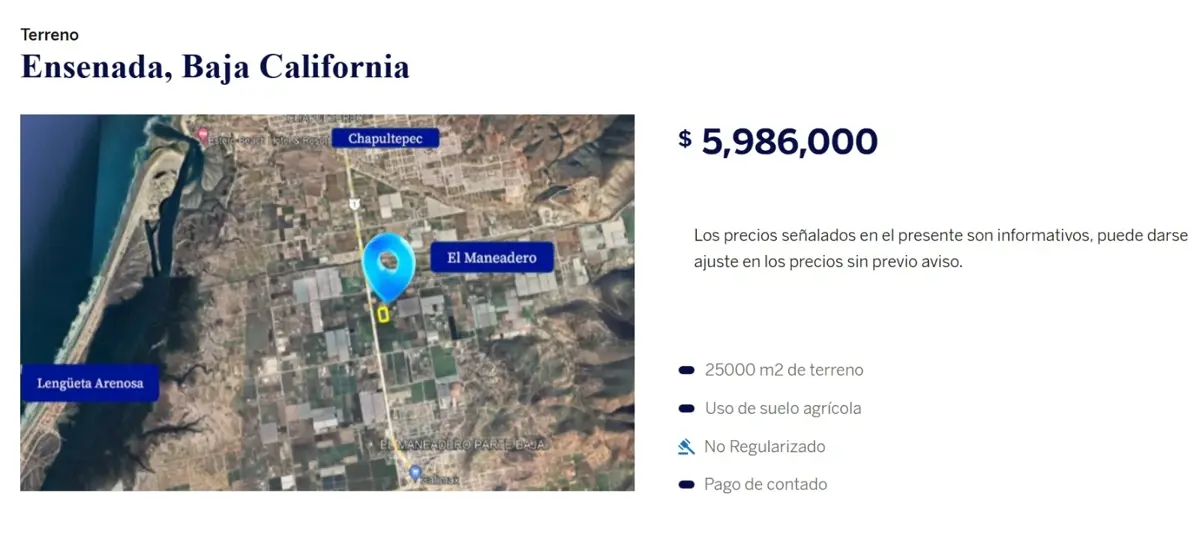 Terreno en venta en Mar de Ensenada, Ensenada