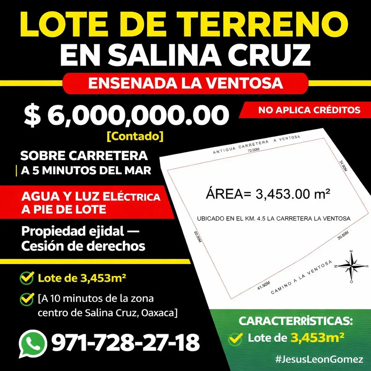 Terreno en venta en Ensenada la Ventosa, Salina Cruz — foto 1 de 16