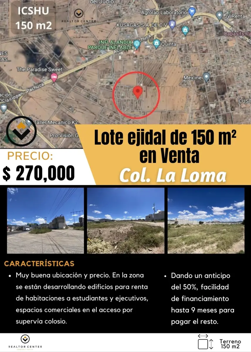 Terreno en venta en La Loma, Pachuca de Soto — foto 1 de 3