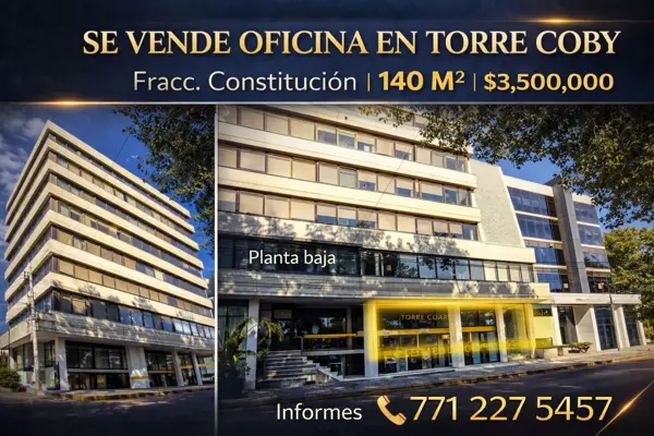 SE VENDE OFICINA EN TORRE COBY