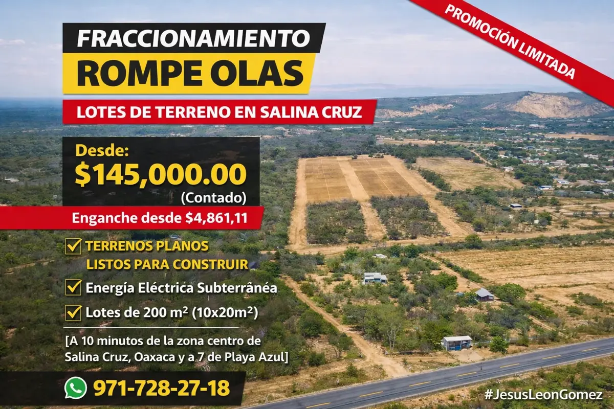 Terreno en venta en La Hacienda (Palo Grande), Salina Cruz — foto 1 de 13