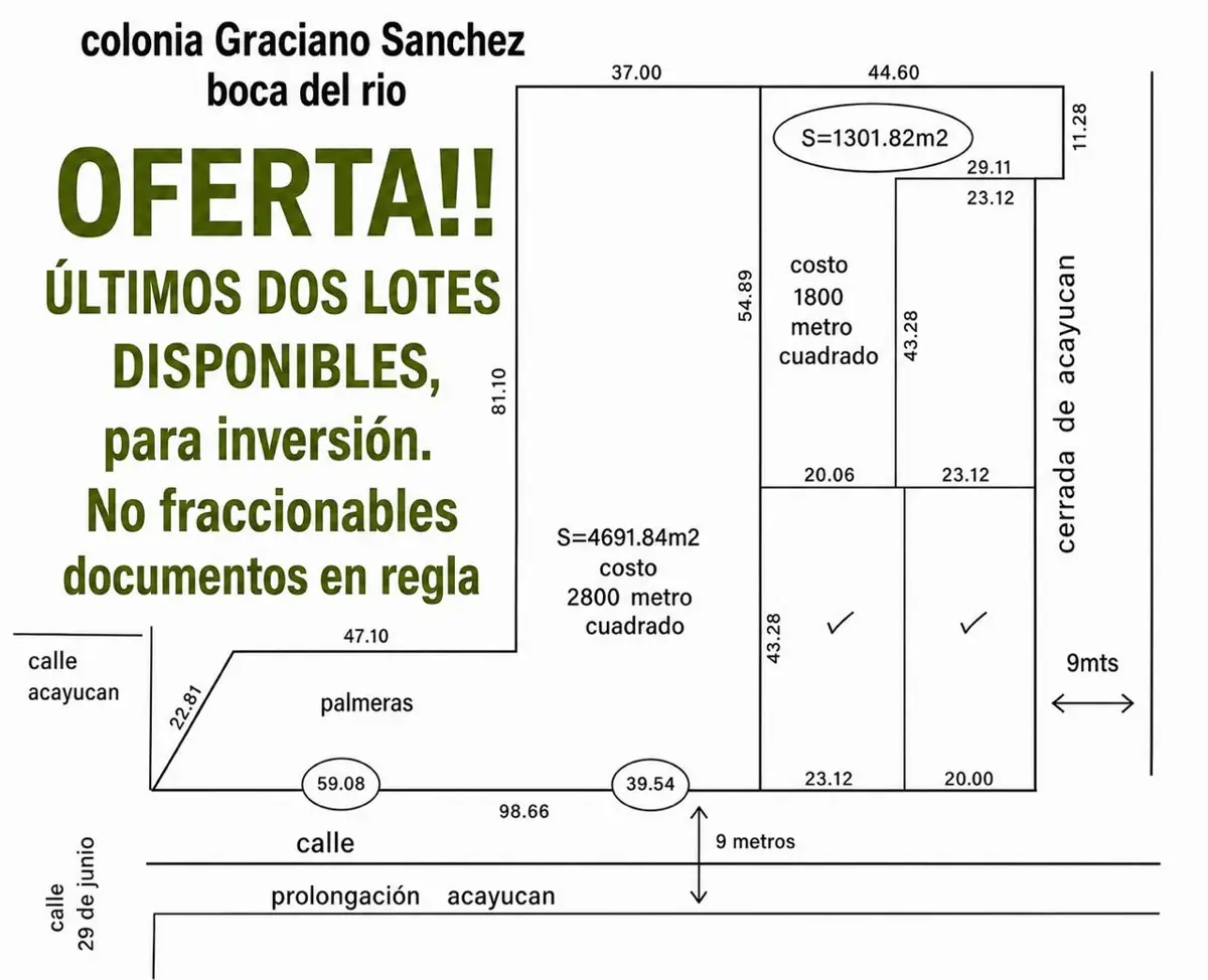 Terreno en venta en Graciano Sánchez Romo, Boca del Río — foto 1 de 7