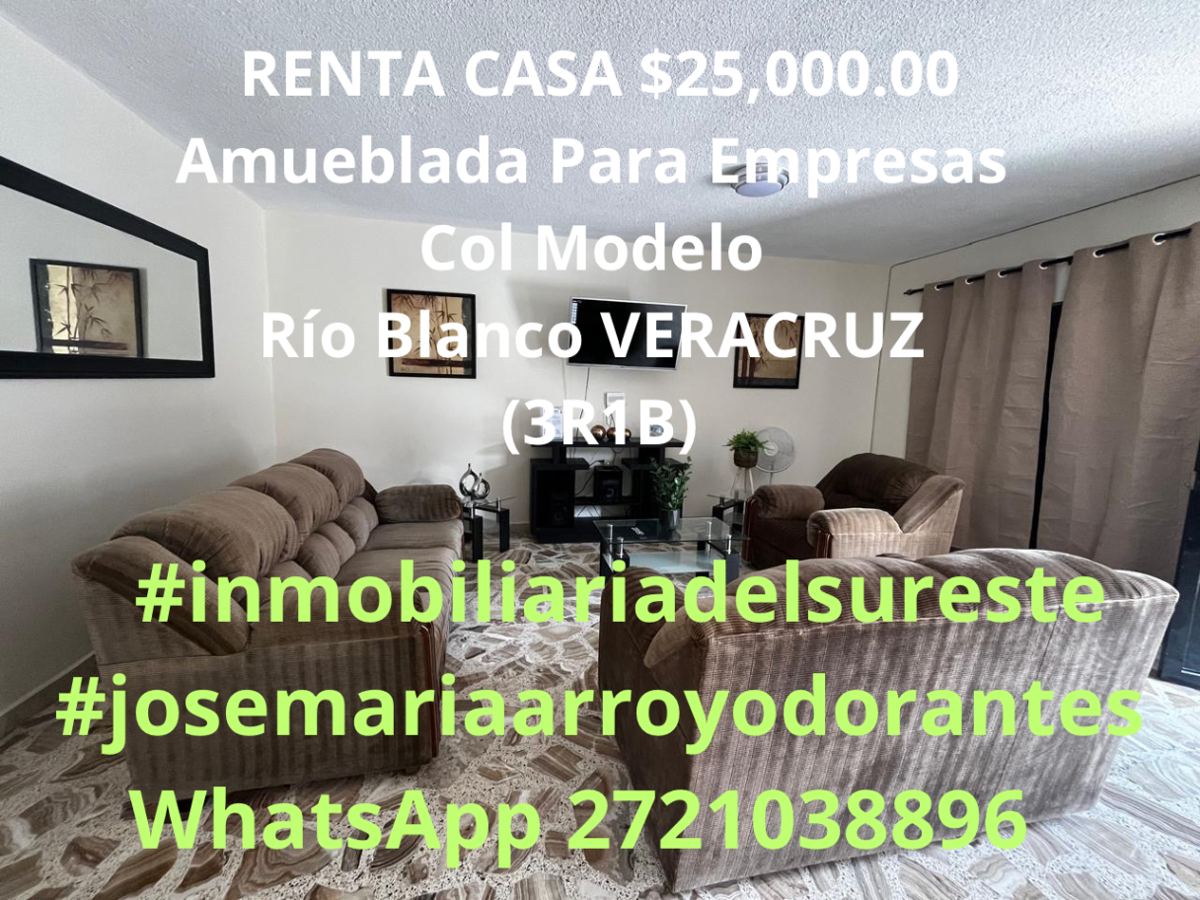 Casa en renta en Modelo, Río Blanco — foto 1 de 11