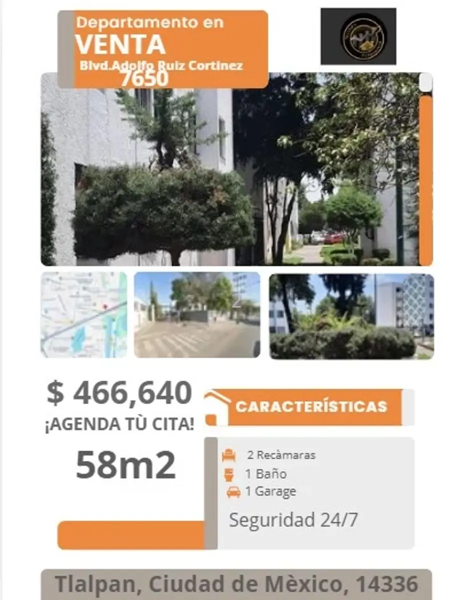 Departamento en venta en Movimiento Organizado de Tlalpan, Tlalpan — foto 1 de 9