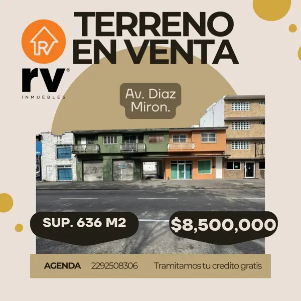 local con terreno en Diaz Miron c.p. 91700