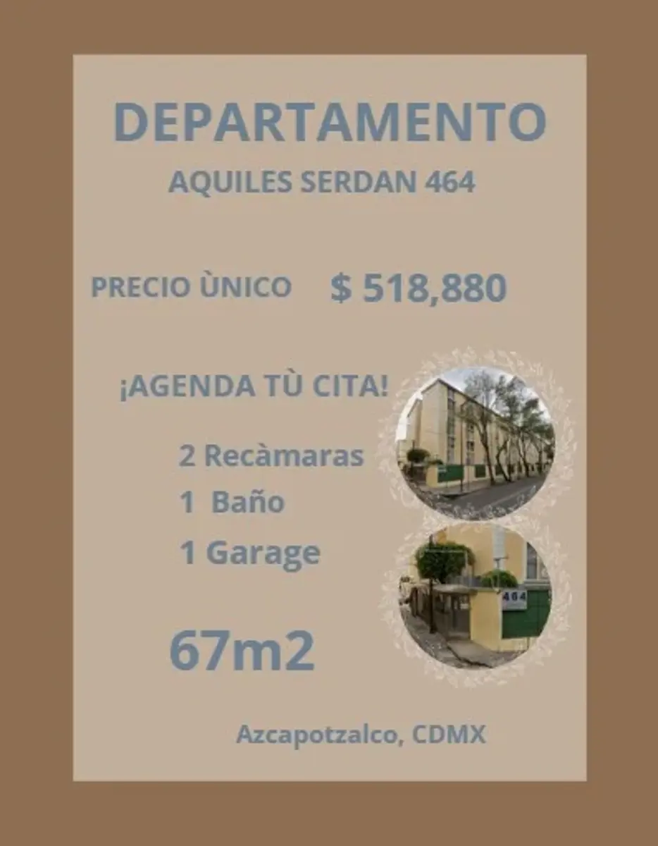 Departamento en venta en Angel Zimbron, Azcapotzalco — foto 1 de 8