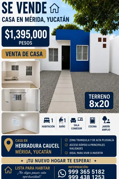 Casa con Amplio Jardín en Venta – Herradura Caucel (Excelente Ubicación